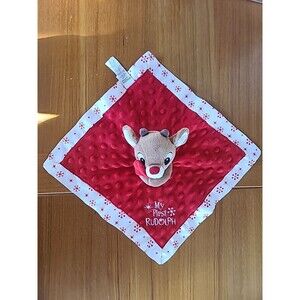 My First Rudolph The Red Nosed Reindeer Lovey Security Blanket Rattle Christmas